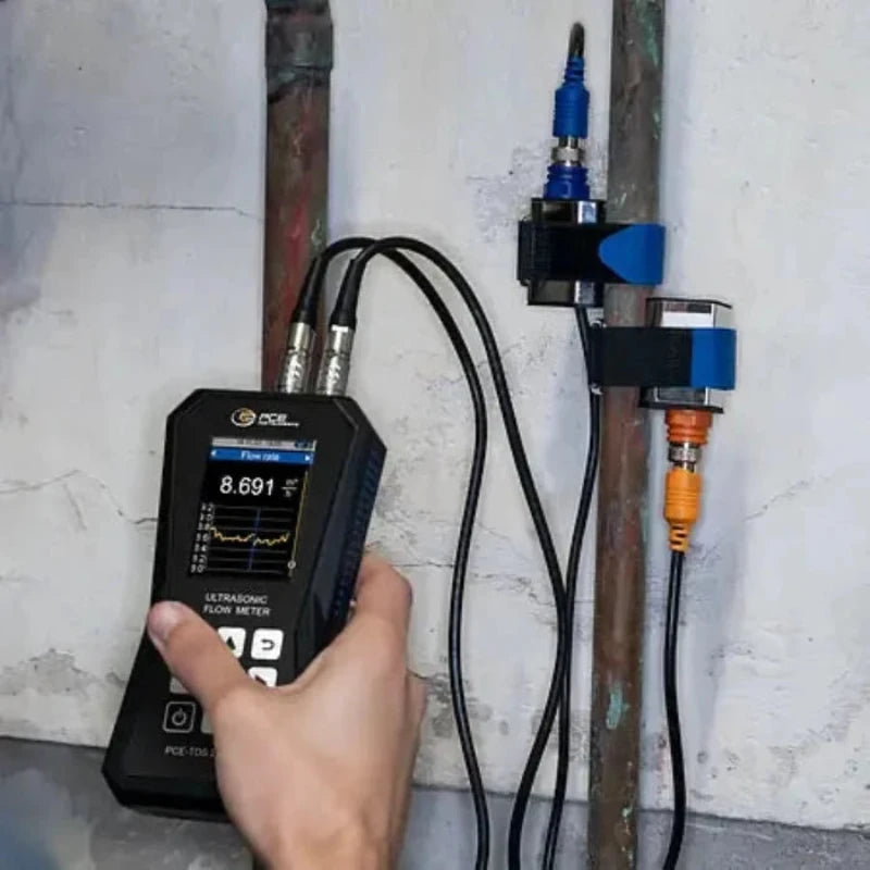 PCE Instruments PCE-TDS 200+ SML Ultrasonic Flow Meter with heat meter