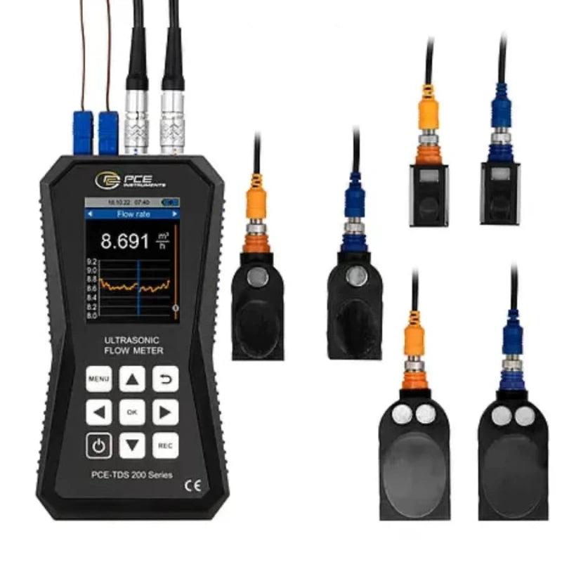 PCE Instruments PCE-TDS 200+ SML Ultrasonic Flow Meter with heat meter